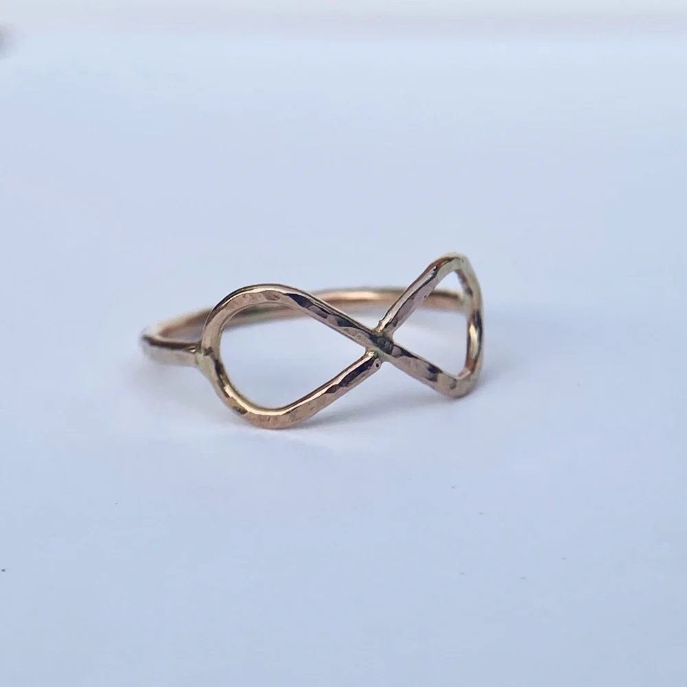 Infinity Symbol ring, handmade 14k Gold filled ring, made to order - Picture 5 of 7